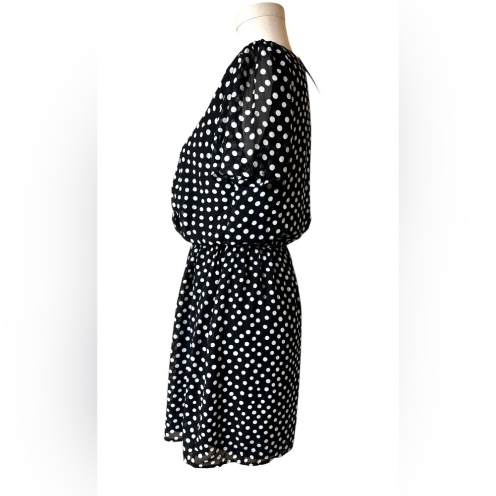 NWT Brixon Ivy Wesley Polka Dot Print Dress, Black and White, Size Medium - Picture 5 of 13